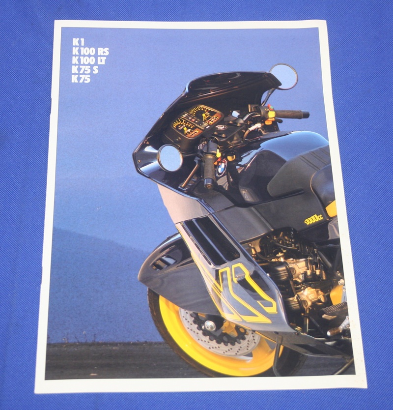 Prospekt BMW K1 K100RS K100LT K75S K75 Ausg.9/89 12 Seitig