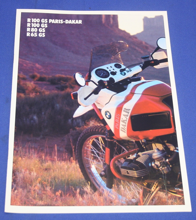 Prospekt R80GS R100GS Ausg.9/89 8 Seitig mit Postkarte