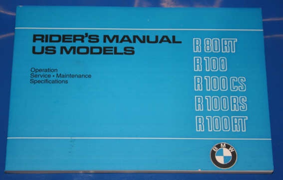 Betriebsanleitung R80 R100 81-84 US english owners manual