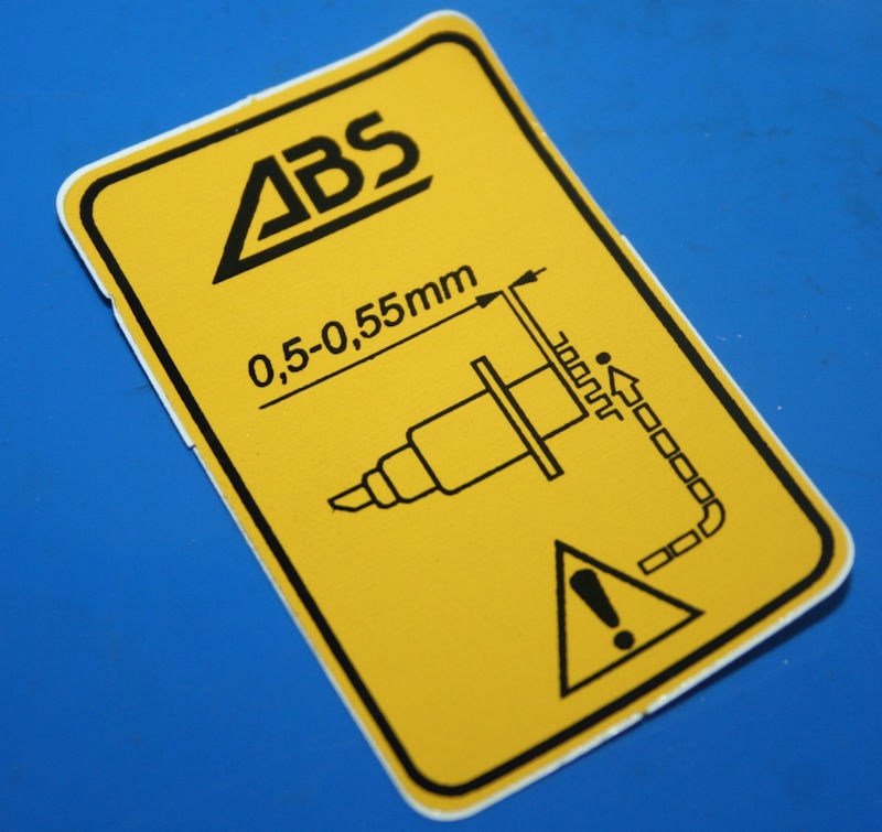 Aufkleber ABS R1100 Sensor vorne + hinten 0,5-0,55mm