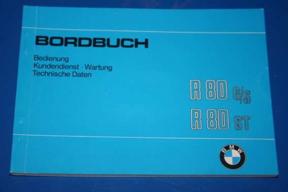 Betriebsanleitung R80G/S + ST deutsch original BMW