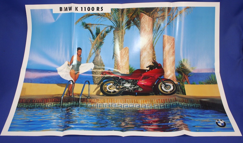 Poster K1100RS mit Prospekt deutsch Ausg.9/92 ca.800x590mm