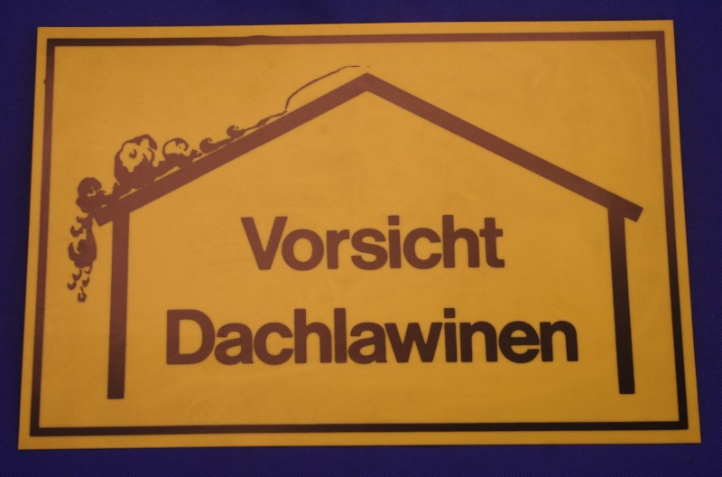 Hinweischild Vorsicht Dachlavinen gelb ca. 30x20 cm