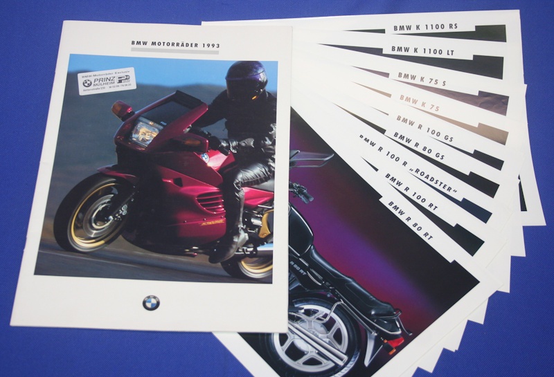 Prospekt BMW Motorr&auml;der 1993 deutsche Ausg.9/92 24Seitig +