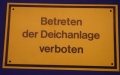 Hinweisschild Betreten d.Deichanlage verboten ca.25x15cm gel