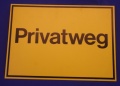 Hinweisschild Privatweg gelb ca. 35x25 cm