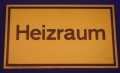 Hinweisschild Heizraum gelb ca. 25x15 cm